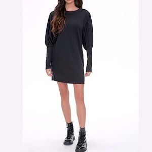 NWT Long Gigot Sleeve Black Dress